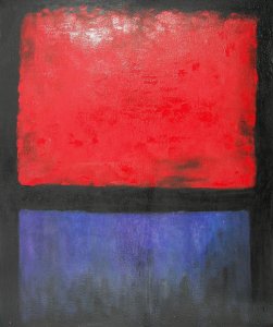 Untitled (Red, Blue over Black)