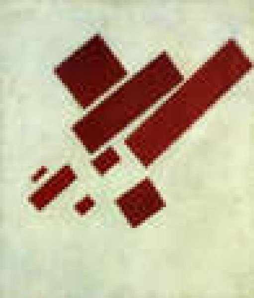 Suprematism With Eight Red Rectangles