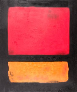 Untitled (Red, Orange over Black)